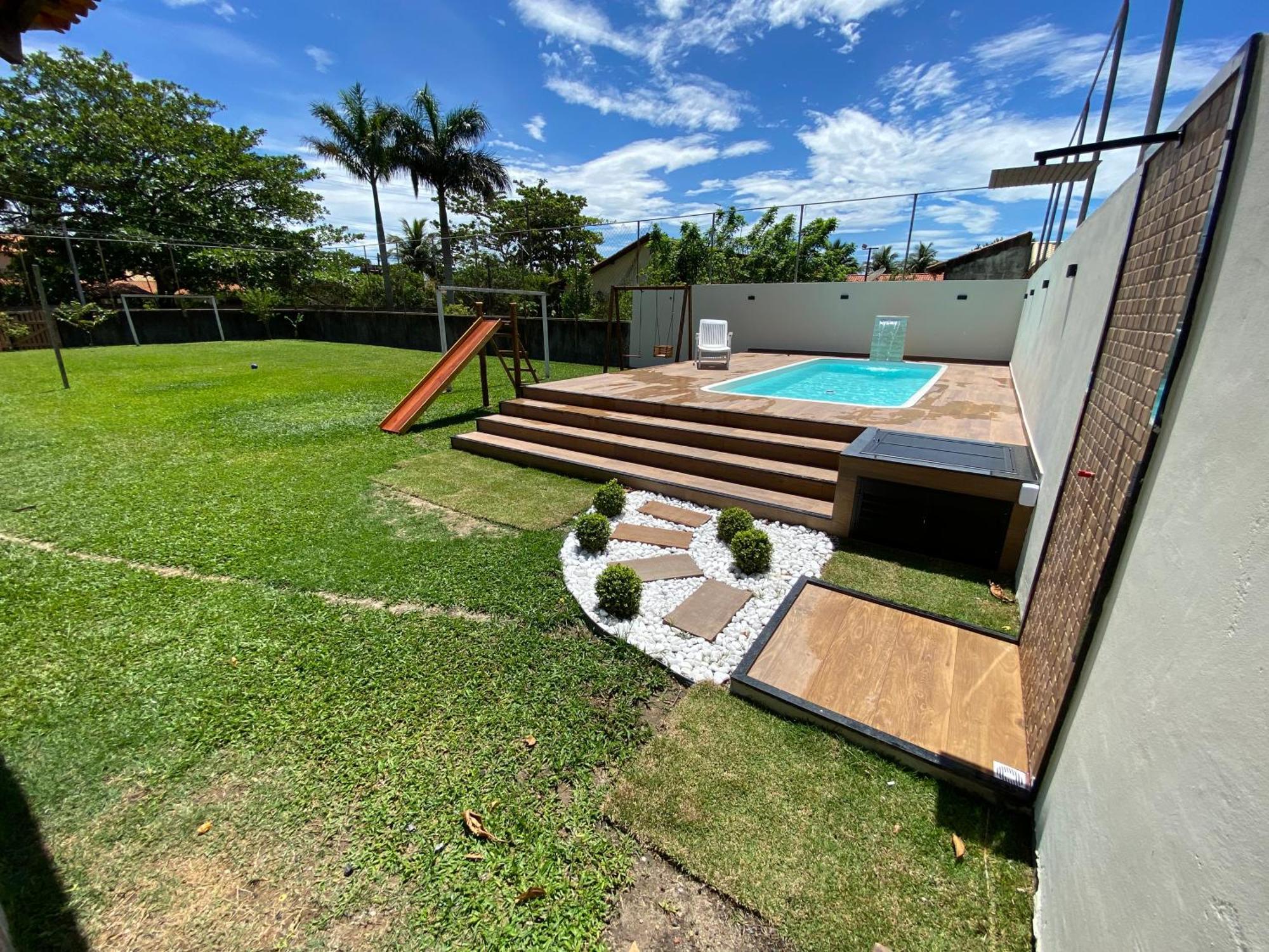 Casa Bem Espacosa Com Piscina, Campo De Futebol E Area Gourmet A Um Quarteirao Da Lagoa De Praia Seca Araruama Bagian luar foto
